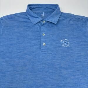 Johnnie O Featherweight Large Light Blue Short Sleeve Golf Polo Shirt